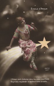 Pige rider på et stjerneskud af French Photographer